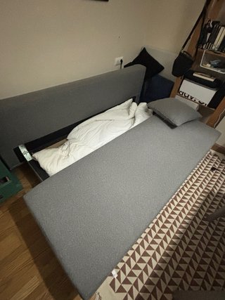 Sofá Cama Ikea Älvdalen Gris 3 plazas,  135 cm.