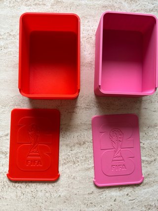 Scatole 3D Mondiali FIFA (Rosso e Rosa)