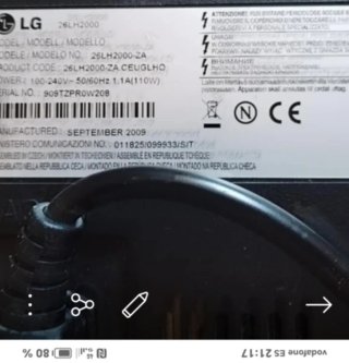 Televisor LG 26 Negro