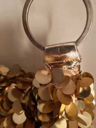 Borsa oro con paillettes