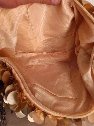 Borsa oro con paillettes
