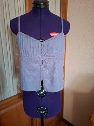 Top lencero de tirantes lino xs