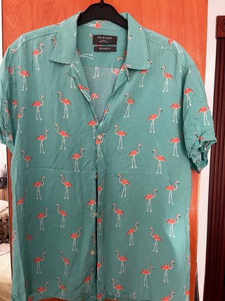 Camisa Hawaiana Flamencos Talla S/M