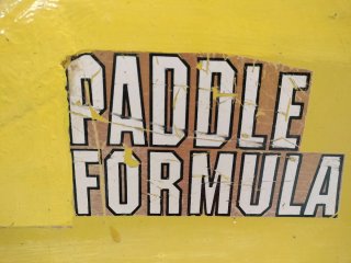 Kayak  paddle formula de fibra amarillo.