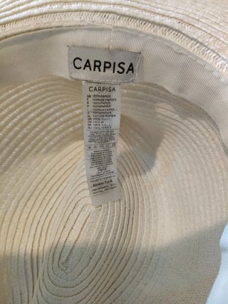 Set 2 cappelli estivi bianchi con pompon rossi