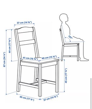 Mesa + 4 Sillas IKEA HÄGERNÄS (Pino Macizo)