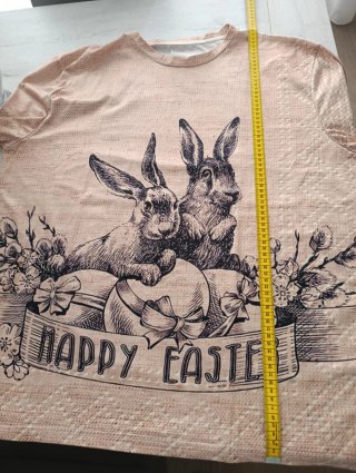 Camiseta con estampado de conejos Happy Easter