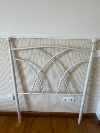 Cabecero metálico cama 90 blanco