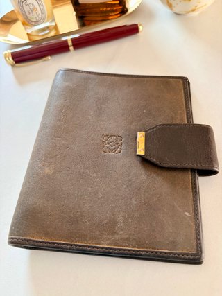 Agenda Loewe Vintage Piel Marrón Años 80