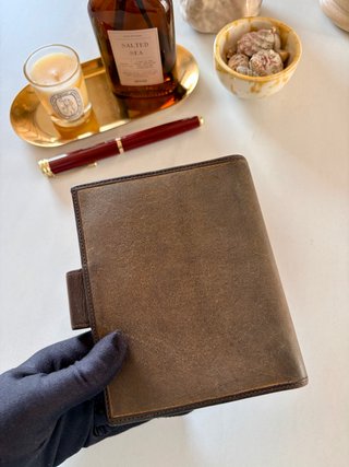 Agenda Loewe Vintage Piel Marrón Años 80