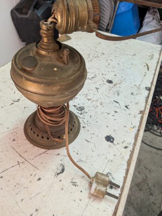 Lampada da tavolo ottone anni '50