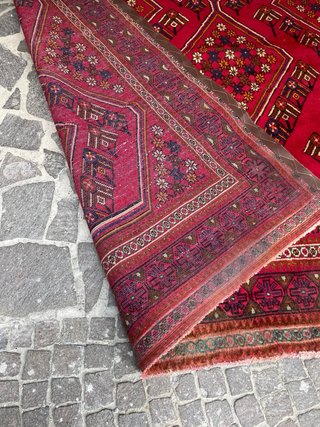 Tappeto persiano lana rosso 345x250 iraniano