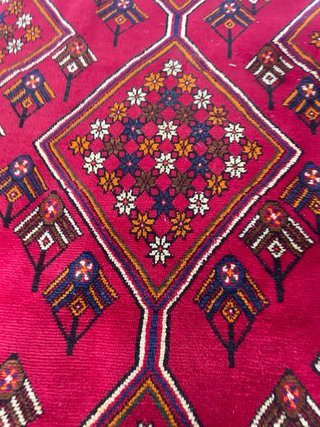Tappeto persiano lana rosso 345x250 iraniano