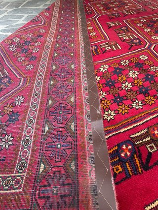 Tappeto persiano lana rosso 345x250 iraniano
