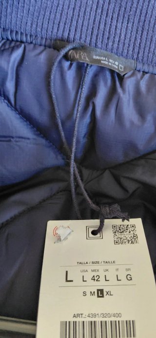 Chaqueta bomber azul hombre Talla L