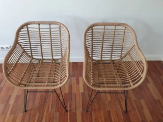 Sillas de Ratan para Terraza (2uds)