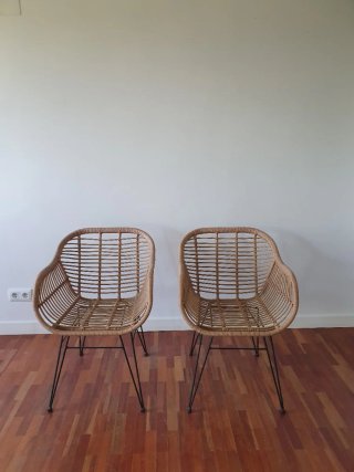 Sillas de Ratan para Terraza (2uds)