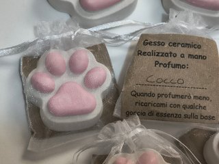 Zampette  in gesso ceramico profumato