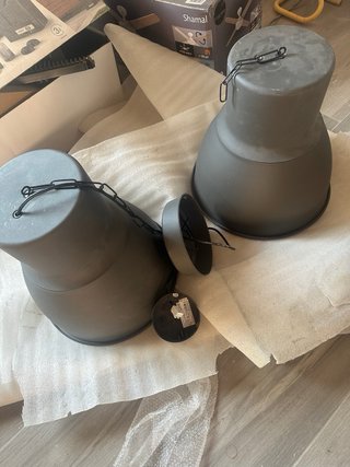 Lámpara de techo negra metal