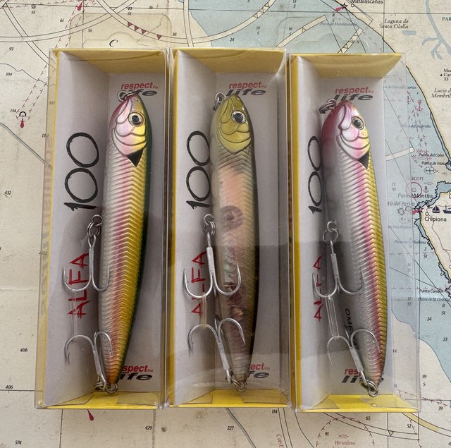 Lote 3 señuelos Spanish Lures ALFA 100 - 231