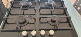 Cocina de gas negra