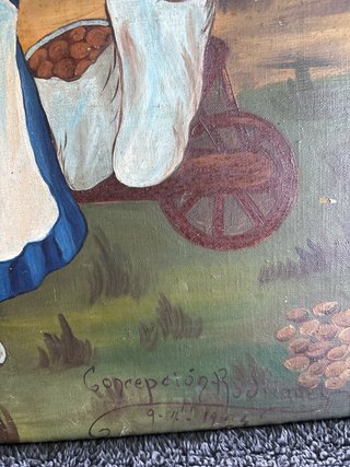 Pintura de pareja campesina. El ángelus