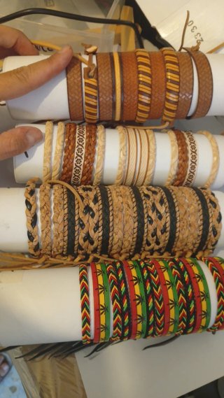 Lote 50 Pulseras Cuero Ajustables