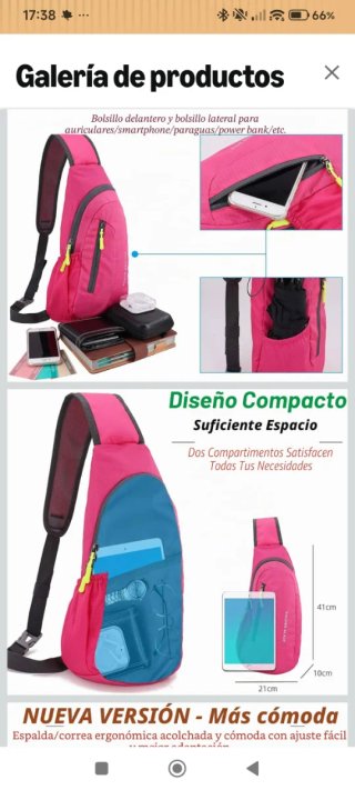 Bolso de senderismo unisex