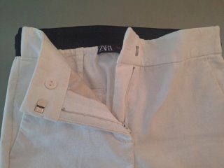 Pantalón ZARA Blanco Talla XS
