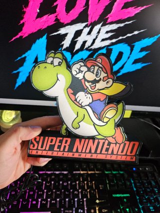 Lámpara Super Nintendo Yoshi y Mario