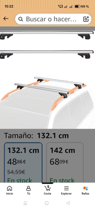 Arcón para techo coche