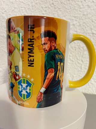 Taza y posavasos Neymar Jr. Brasil