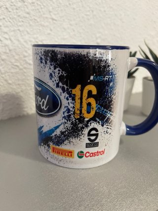 Taza Ford WRC Rally Cerámica Azul