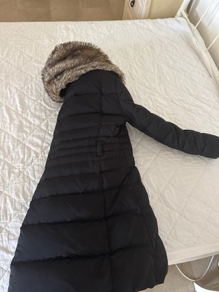 Abrigo plumífero Mango negro talla L