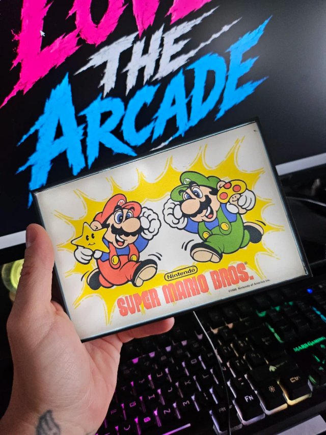 Lámpara Retro Gamer Mario y Luigi Nintendo