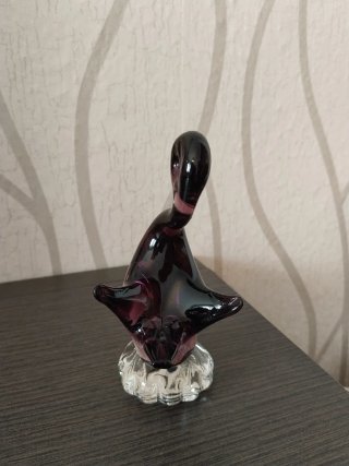 Figura de cristal soplando