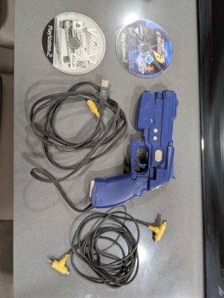 Pistola PS2 + Time Crisis 3 y VRally 3