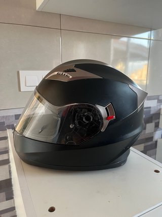 Casco de moto integral negro