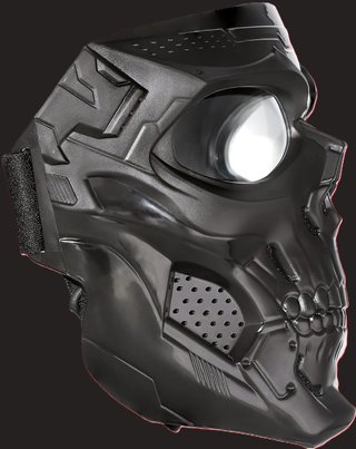 Full Face Dirt Bike Helmet  Tactical Mask Black