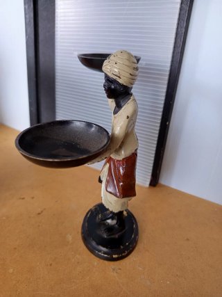 Figura Colonial Metal Francia Años 20