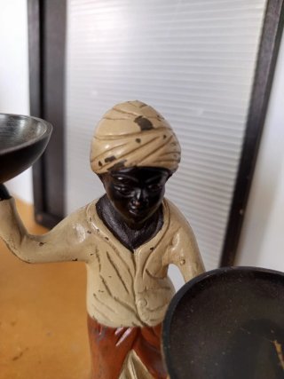 Figura Colonial Metal Francia Años 20