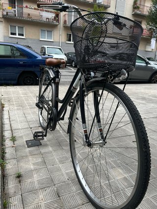 Bicicleta de paseo negra
