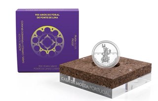 Moeda Silver Prata Proof Floral Ponte de Lima