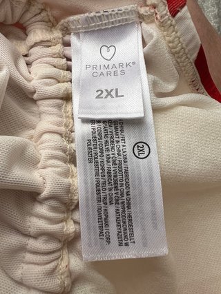 Costume da bagno Primark Zebra Rosso e Bianco Taglia 2XL