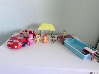 Lote Juguetes Bluey: Coche, Camión, Casa