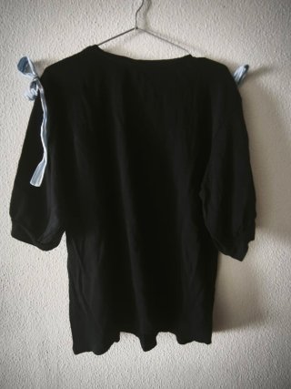 Jersey Violeta azul marino hombros lazo Talla M