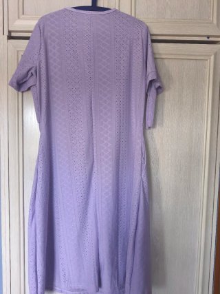 Vestido Morado Encaje Talla XL