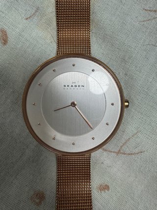 Reloj Skagen Dorado y Plateado