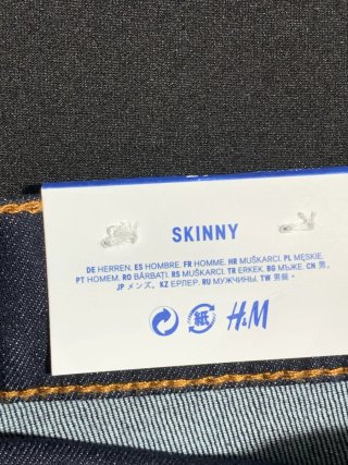 Pantalón skinny azul marino H&M