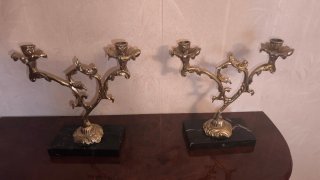 Candelabros antiguos pesados